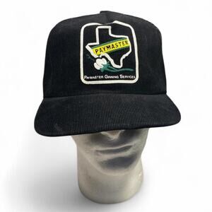 vintage 80s Paymaster Cotton corduroy trucker Hat